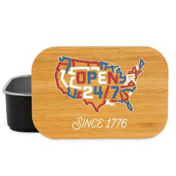 Open 24/7 Since 1776 - Lunch Box - Schwarz - Vorne