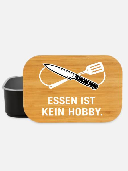 Eating Is Not A Hobby – Minimalist Chef Shirt - Lunch Box - black