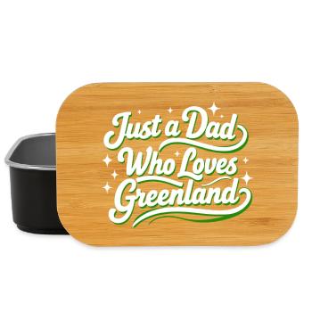 Just a Dad who Loves Greenland Grönland Fan - Lunch Box - Schwarz - Vorne