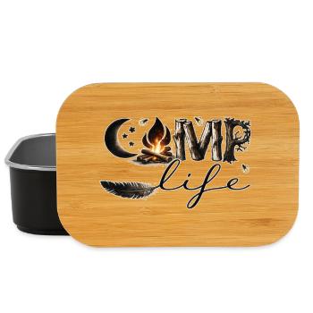 Camp Life – Lagerfeuer, Natur & Freiheit - Lunch Box - Schwarz - Vorne