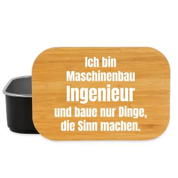 Maschinenbau Ingenieur Sinnvolle Dinge - Lunch Box - Schwarz - Vorne