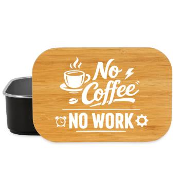 Pas de café, pas de travail - Boîte à goûter - noir - Devant