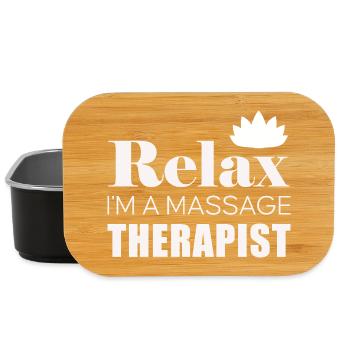 Relax Massage Therapist Logo Shirt - Lunch Box - Schwarz - Vorne