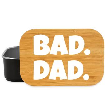 Bad Dad. – Lustiger Vater Spruch (Minimal) - Lunch Box - Schwarz - Vorne
