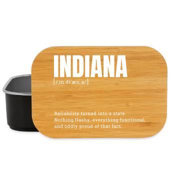 Indiana State Pride Retro-Logo - Lunch Box - Schwarz - Vorne