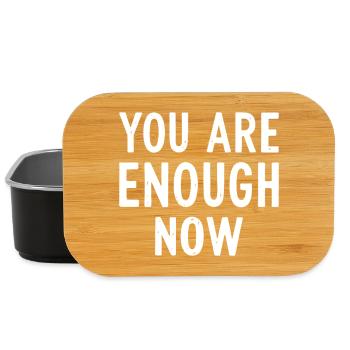 You are enough now Selbstliebe Statement Look - Lunch Box - Schwarz - Vorne