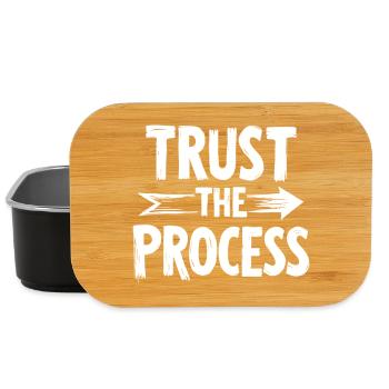 Trust the Process Schriftzug mit Pfeil Grafik - Lunch Box - Schwarz - Vorne