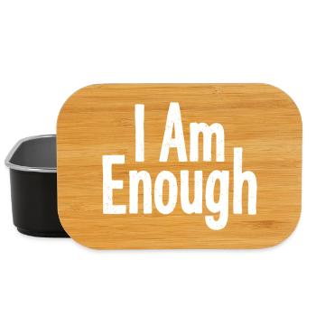 I Am Enough Selbstvertrauen Statement - Lunch Box - Schwarz - Vorne
