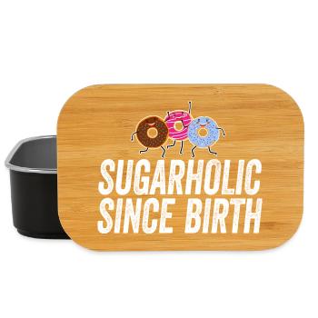 Sugarholic-Donuts seit Geburt - Lunch Box - Schwarz - Vorne