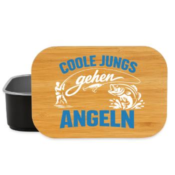 Pêche aux gars cool Hommes cadeaux - Boîte à goûter - noir - Devant