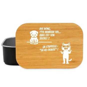 Le Secret des Chats Heureux (texte blanc) - Boîte à goûter - noir - Devant