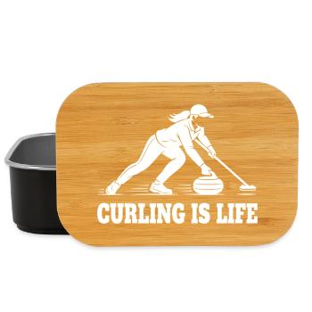 Curling Is Life Winter Sports Fan - Boîte à goûter - noir - Devant