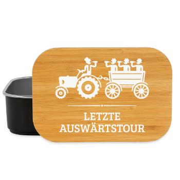 Letzte Auswärtstour Mit Trecker (JGA Bräutigam W) - Lunch Box - Schwarz - Vorne