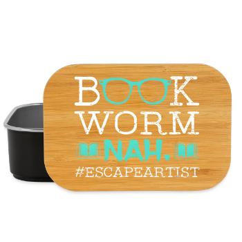 Bookworm Escape Artist - Funny Reader - Lunch Box - black - Front