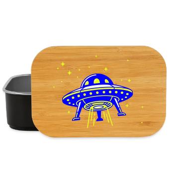 UFO – Besuch aus einer anderen Galaxie - Lunch Box - Schwarz - Vorne