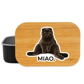 L’ambiance détendue ultime de Scottish Fold – « Miao ». - Boîte à goûter - noir - Devant