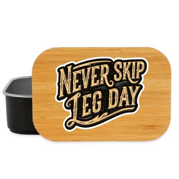 Gym Insider Bodybuilding Leg Day Witz Fitness - Lunch Box - Schwarz - Vorne