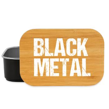 Black Metal Distressed Text - Lunch Box - black - Front