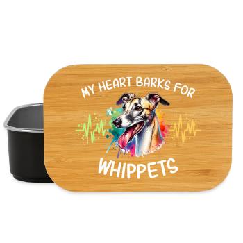 Windhund Herzlinie - Lunch Box - Schwarz - Vorne
