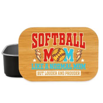 Softball Mama Lauter Und Stolz - Lunch Box - Schwarz - Vorne
