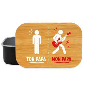 Ton Papa vs Mon Papa: Attitude Guitare - Boîte à goûter - noir - Devant
