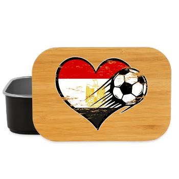 Flag football égyptien avec le cœur utilisé - Boîte à goûter - noir - Devant