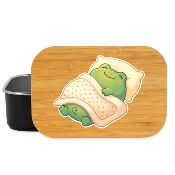 Frosch Schlafen - Lunch Box - Schwarz - Vorne