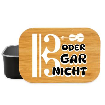 Viola - bass clef or not at all - Lunch Box - black - Front