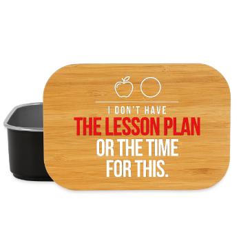 No Lesson Plan Time Tee - Lunch Box - black - Front