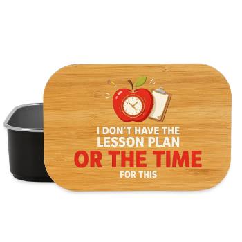 No Time for Lesson Plan Apple Clock - Lunch Box - black - Front