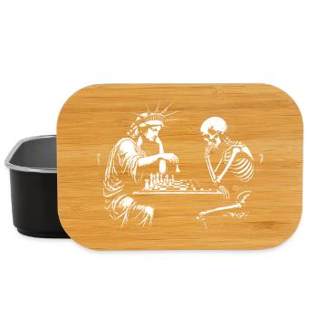 Freiheitsstatue, die Schach mit dem Tod spielt - Lunch Box - Schwarz - Vorne