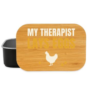 My Therapist Lays Eggs Huhn - Lunch Box - Schwarz - Vorne