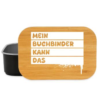 Geschenk für Buchbinder - Lunch Box - Schwarz - Vorne