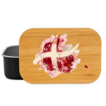 Denmark flag as watercolor - Lunch Box - black - Front