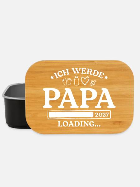 Ich werde Papa 2027 Schwangerschaftsankündigung - Lunch Box - Schwarz