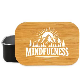 Mindfulness Achtsamkeit Natur Berge - Lunch Box - Schwarz - Vorne