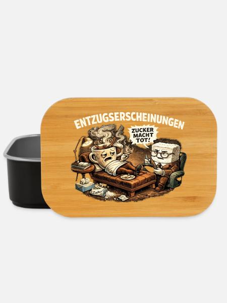 Entzugserscheinungen Kaffee Humor Shirt - Lunch Box - Schwarz