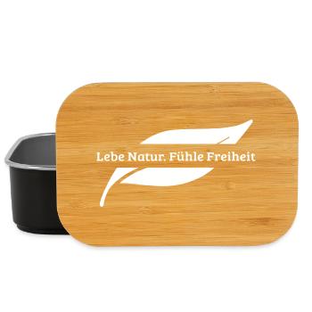 Nature & Liberté - Un design blanc pour l’obscurité - Boîte à goûter - noir - Devant