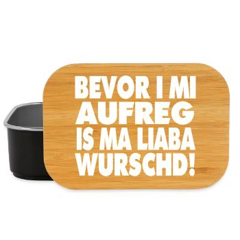 Bevor i mi aufreg... - Lunch Box - Schwarz - Vorne