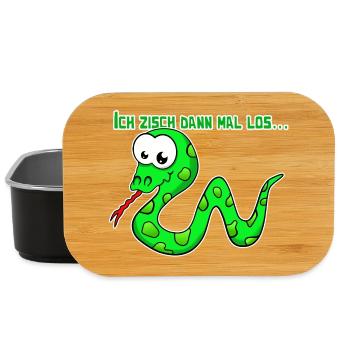 Lustige Schlange Comic Design für Kinder - Lunch Box - Schwarz - Vorne