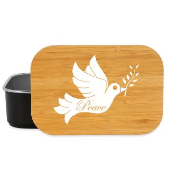 Weißer Vogel des Friedens - Lunch Box - Schwarz - Vorne