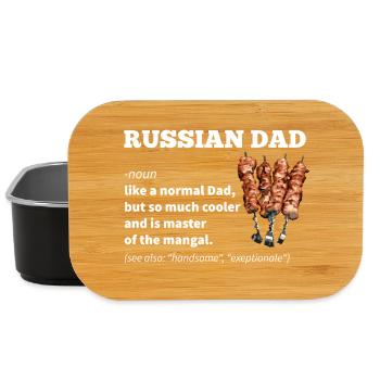 Russischer Vater Geschenk - Lunch Box - Schwarz - Vorne
