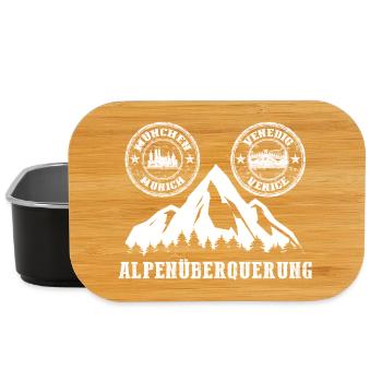 Alpenüberquerung München - Venedig - Lunch Box - Schwarz - Vorne