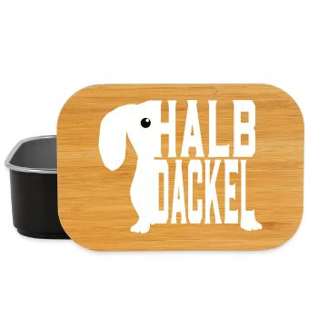 Halbdackel Schwäbisch Schwaben - Lunch Box - Schwarz - Vorne