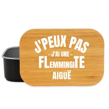 flemme, je suis fatigué, pas du matin - Boîte à goûter - noir - Devant
