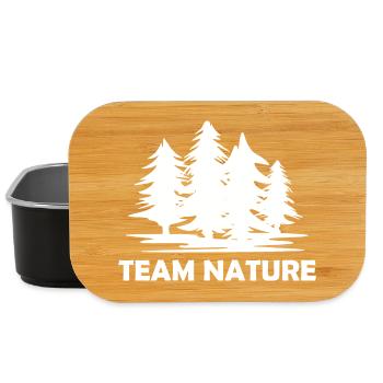 team nature Symbol Logo Forest Nature Illustration - Lunch Box - black - Front