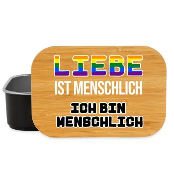 Regenbogen Liebe Lgbt Statement Sexualität Schwul - Lunch Box - Schwarz - Vorne