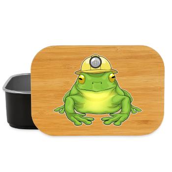 Frosch Bergbau Bergarbeiter - Lunch Box - Schwarz - Vorne