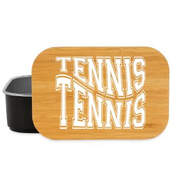 Tennis, joueur de tennis, fan de tennis - Boîte à goûter - noir - Devant