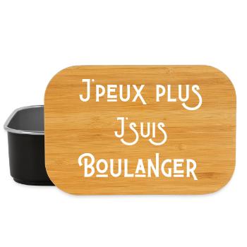 boulanger, boulangerie, je suis boulanger - Boîte à goûter - noir - Devant